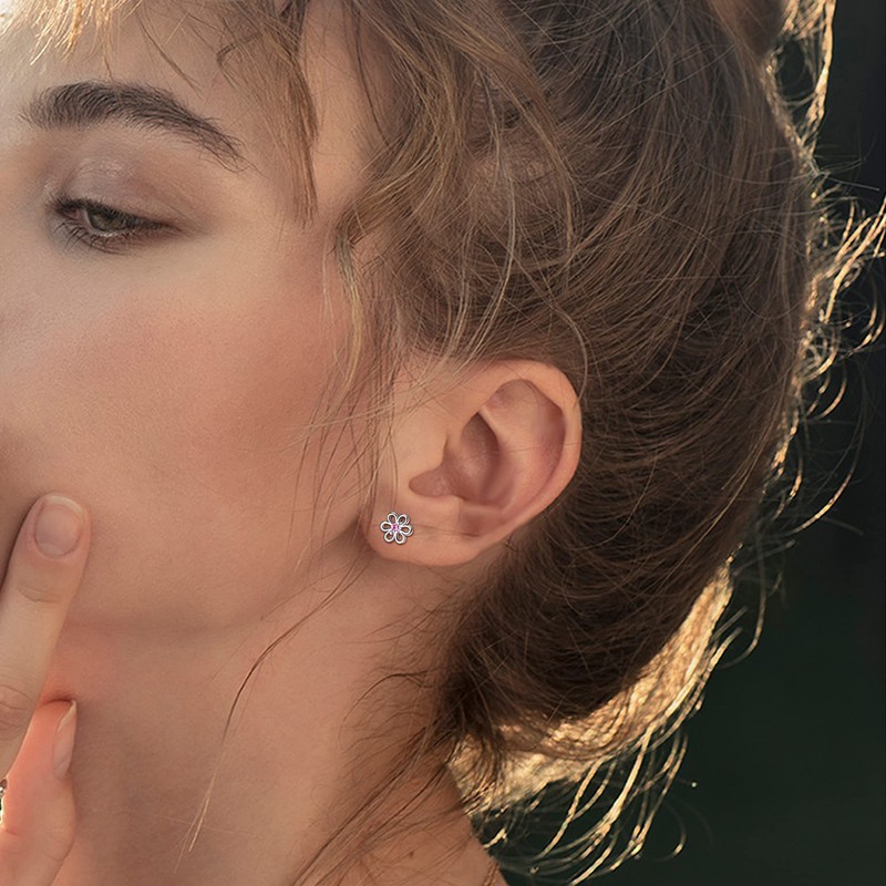 MILACOLATO 6Pairs Stud Earrings For Girls Women 316L Stainless Steel