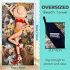 XSMEI Brown Bear Beach Towel for Animal Lovers, Soft Lightweight