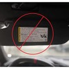 C8 Corvette Sunvisor Label Cover - Set of 4 Decals for 2020-2023 Corvettes (Onyx Black - Knit)