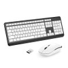 Ergonomic Wireless Keyboard and Mouse Combo - Silent, 2.4G, Multi-Device