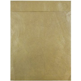 JAM PAPER Tyvek Tear-Proof Open End Catalog Envelopes - 10 x 13 - Gold - Sold Individually