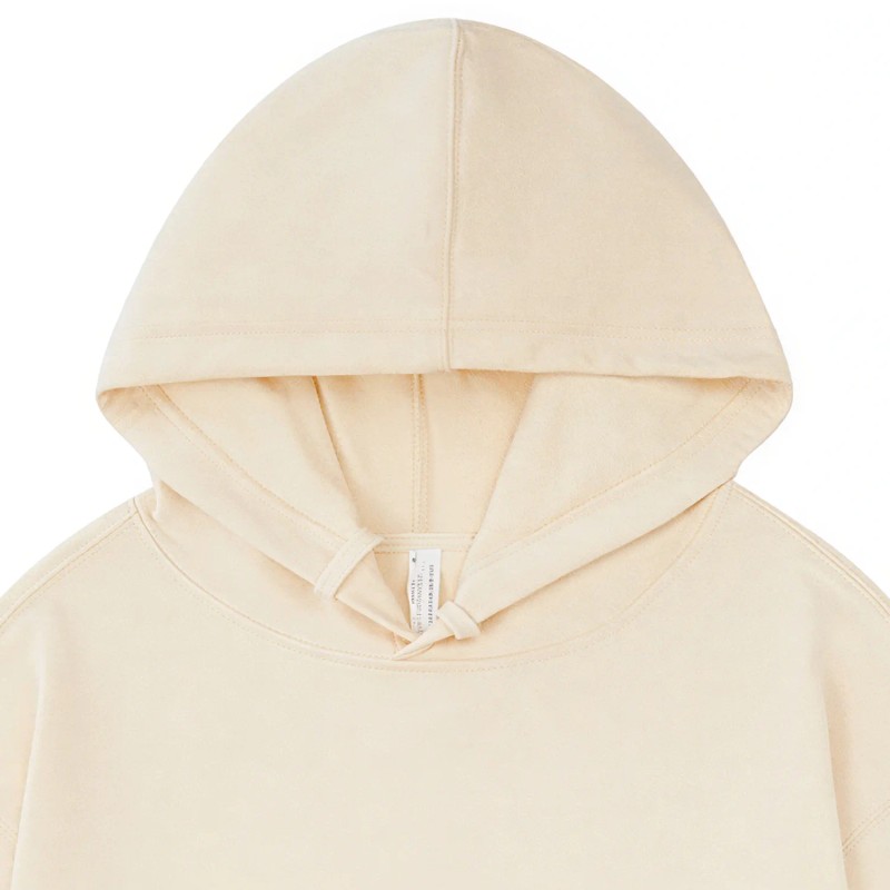 Classic Casual Drop Shoulder Terry Cotton Hooded Sweatshirt Top Grade
