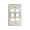 Networx Keystone Wall Plates (6 PORT, STAINLESS STEEL)