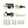 Ladder Rack Ratchet Straps with J-Hook (4PCS), 2" Black Round