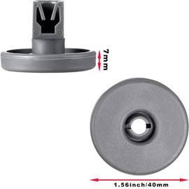 Dishwasher Lower Basket Wheels for Aeg 40 mm (Set of 8 Pieces)