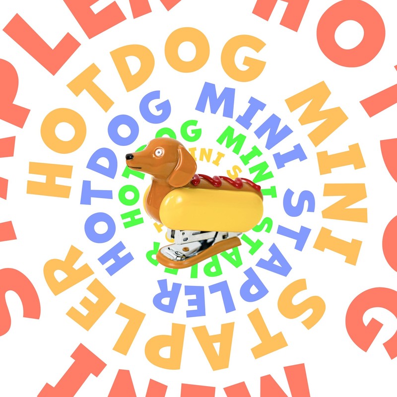 YOBRO Mini Stapler for Kids Students Novelty Hotdog Desktop Stapler