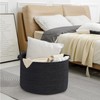 MEGASKET Large Black Blanket Basket, 22" X 22" X 14"
