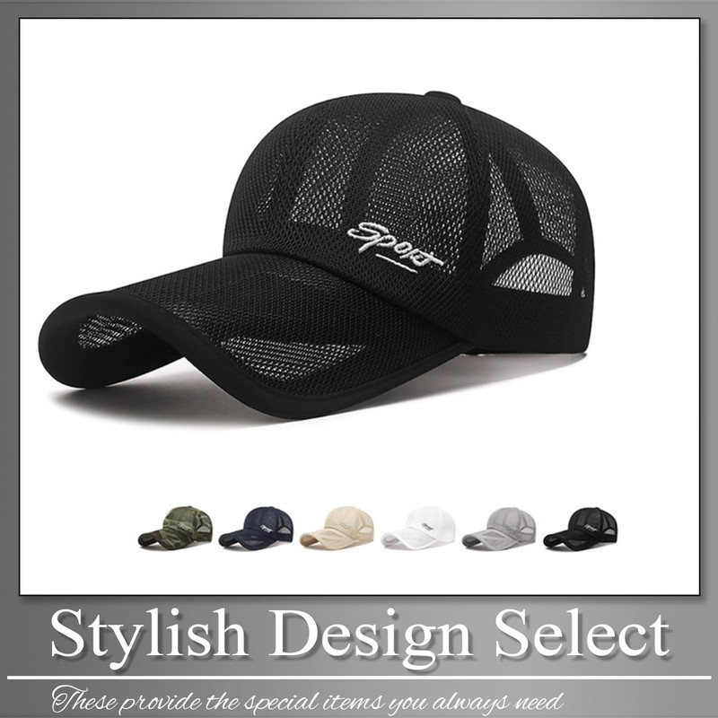 [バズ セレクション] キャップ 帽子 メッシュ UVカット 通気性 折りたたみ 日除け スポーツ