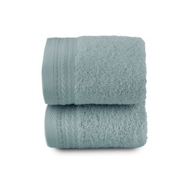 RIZO Top Towel - Set of 2 Bidet Towels - Bath Towels - Small Towels - 100% Combed Cotton - 600 g/m2 - Measure 30 x 50 cm - Aqua Green