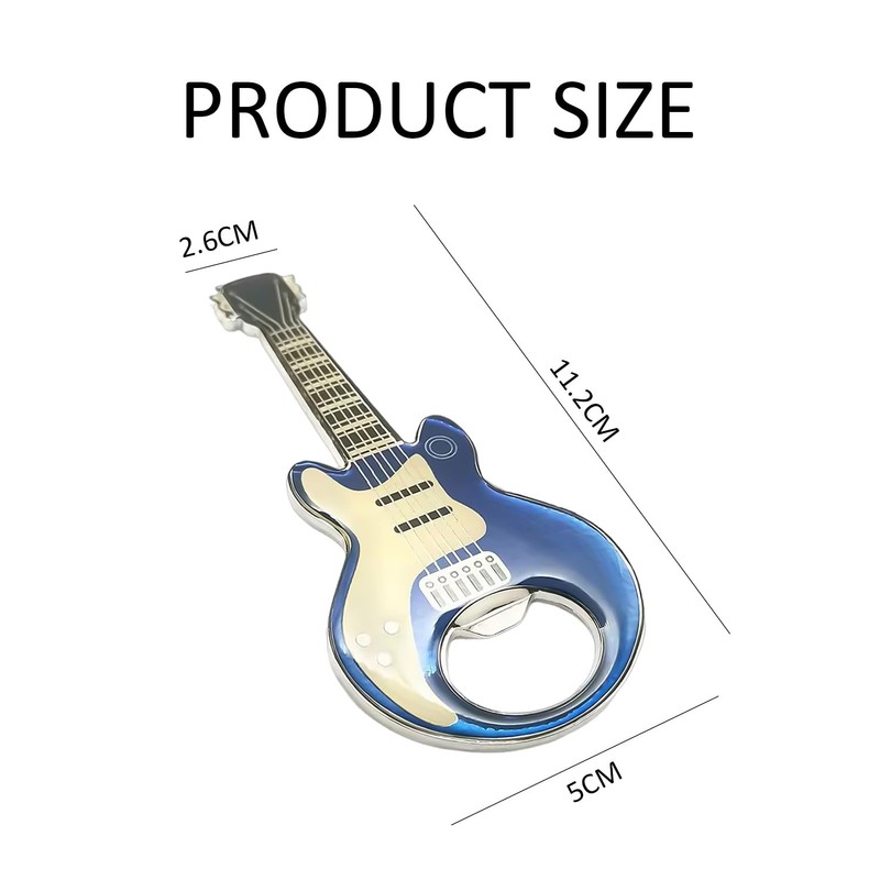 1 Piece Guitar Shape Bottle Opener, Magnetic Bottle Opener, Creative