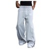 BEAUDRM Men's Y2k Graphic Baggy Sweatpants Drawstring Waist Straight Leg