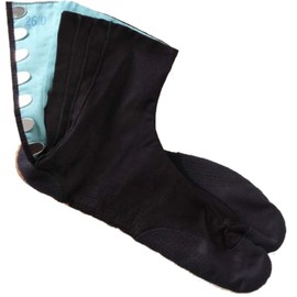 [Set of 2] Kineya Invincible Underground Tabi Socks, 7 Blue Stripes, Indigo Dye, Full Double Sewn, Hand-sewn Bottom, 7 Sheets, 10.6 inches (27.0 cm), Kineya Tabi Socks