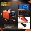 Geartronics Heavy Duty Car Battery Charger 12V-24V Smart Automatic Intelligent