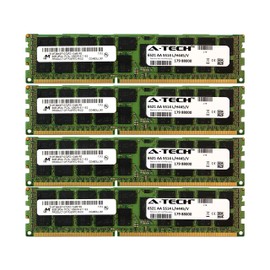 A-Tech Micron 32GB Kit 4X 8GB PC3-10600 1.35V Dell PowerEdge M710hd M820 M915 A3721494 R410 R420 R515 A3721500 R520 R610 R620 A3721505 R715 R720 R720xd Snpp9rn2c/8g R810 R815 A2626072 Memory RAM