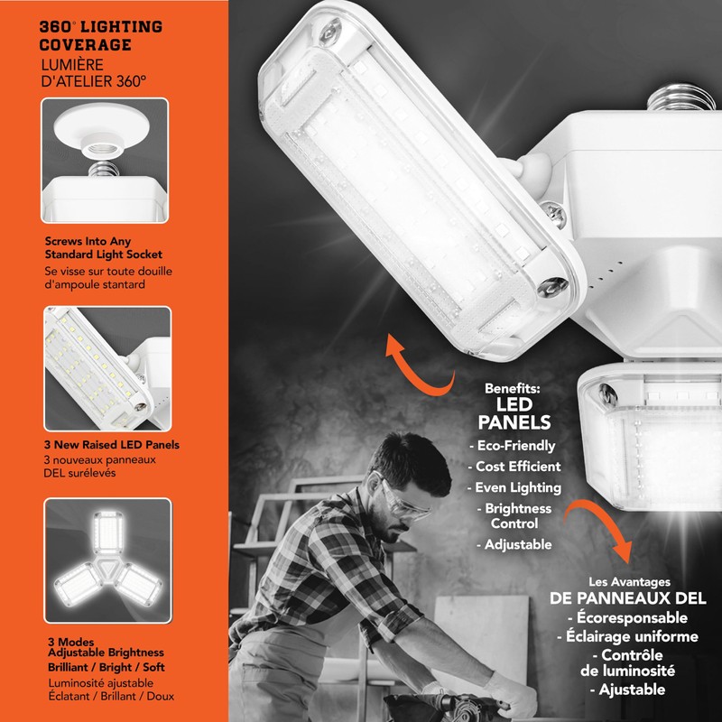 Bell+Howell TRIBURST SHOPLIGHT PRO 360 LED Shop Light - 5500