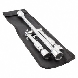 Wheel Accessories Parts 4 Way Folding Lug Wrench Universal 14 Inch Tire Cross Collapsible Tire Iron for Cars Trucks, SUVs and RVs Socket Sizes 17mm 19mm 3/4" 21mm 3/16” 23mm 7/8” fits all vehicles