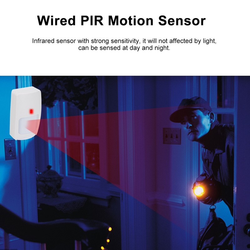 Wired PIR Microwave Sensor Detector Wall Mounted Infrared Motion Detector