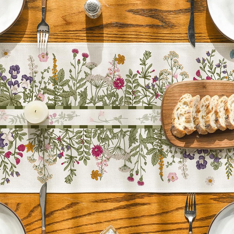 Zernblend 183 * 33 Cm Jasmine Chrysanthemum Spring Table Runner,