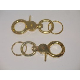 (Lot of 2) 3" SOLID BRASS FLAGPOLE Military Grade Outdoor Outrigger Flag CLips