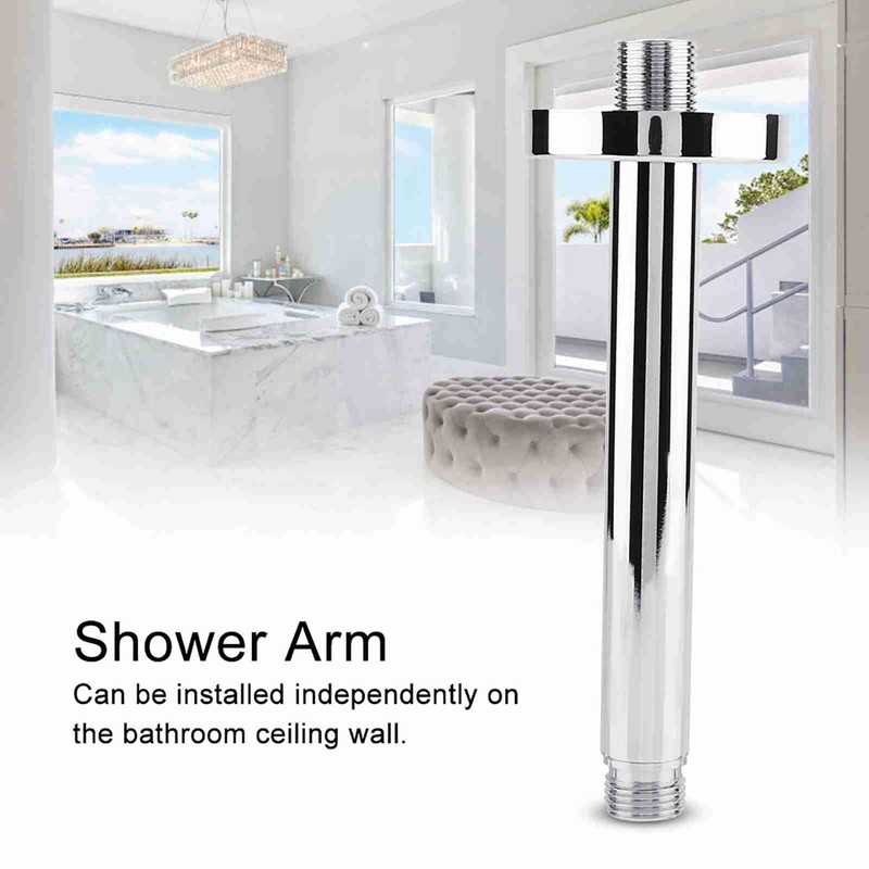 Shower Arm Wall Mounted Stainless Steel Top Round Shower Extension