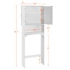 Yaheetech Over The Toilet Cabinet, Double Door Bathroom Storage Organizer,