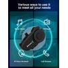 Moman Motorcycle Intercom, H2 Pro【2 Pack Carbon】 Helmet Headset Wireless