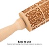 3pcs Wooden Embossed Rolling Pin, Practical Engraved Embossing Rolling Pin