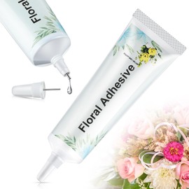 MotiMind 1 Pack Floral Glue, Floral Adhesive Glue for Fresh Flowers, Boutonniere Supplies Wristlets Fast Drying Waterproof Glue with Metal Tip Strong Hold Adhesive Ceramic Glass Fabric Wedding Craft