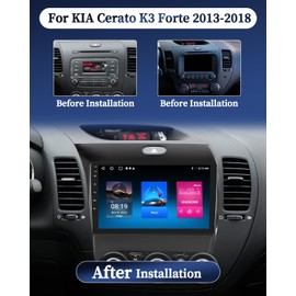 [2+32G] Hikity Android 13 Car Stereo for KIA Cerato K3 Forte 2013-2018 Radio, 9 Inch Touch Screen with Apple CarPlay Android Auto Mirror Link Bluetooth FM Radio GPS WiFi AHD Backup Camera Mic, Black