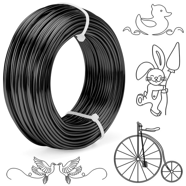 2 mm Wire for Crafts, 30 m Aluminium Wire, Anodized