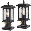 2 Packs Dusk to Dawn Outdoor Post Light with Pier