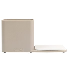 Salter LASAL71595CEU7 Stone Sink Caddy - Sink Utensil Holder, Quick Drying Natural Stone Platform for Sponges, Sink Organiser with Non-Slip Base & Drainage Holes, Warm Harmony