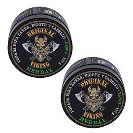 Pomada Herbal 2 Pack – Pomada para Cabello Hombre Fijación Media con Aroma Natural Herbal | Modelado Preciso y Duradero | Para Cabello y Barba | Vegano, Sin Parabenos, Origen Natural | 2 x 120g (240g)