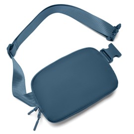 Belt Bag Fanny Pack Crossbody Bags for Women Two-Way Zip Closure Fashion Waist Packs with Adjustable Strap Teen Girl Gifts Trendy Stuff Gifts for Women Teenage Girls (Navy)