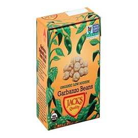 Jack's Quality Organic Garbanzo Beans, Low Sodium, 13.4 Ounces (Pack Of 8)