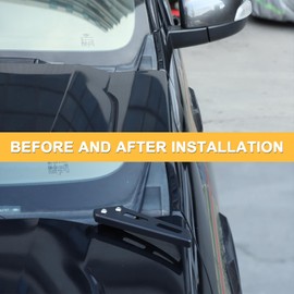 Car Hood Hinge Ditch Light Mount Brackets Compatible with Ford Ranger 2015-2022 Truck Hood Pod LED Spotlight Work Light Mounting Bracket Accessorie (Black B)