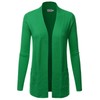 LALABEE Women's Open Front Pockets Knit Long Sleeve Sweater Cardigan-APPLEGREEN-1XL