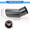 VekAuto 1 Pc Curved Slant Cut Exhaust Tip 2.9" Inlet