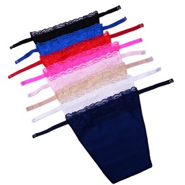 Metyou 8pcs Lady Lace Clip-on Mock Camisole Bra Insert Overlay Modesty Panel vest