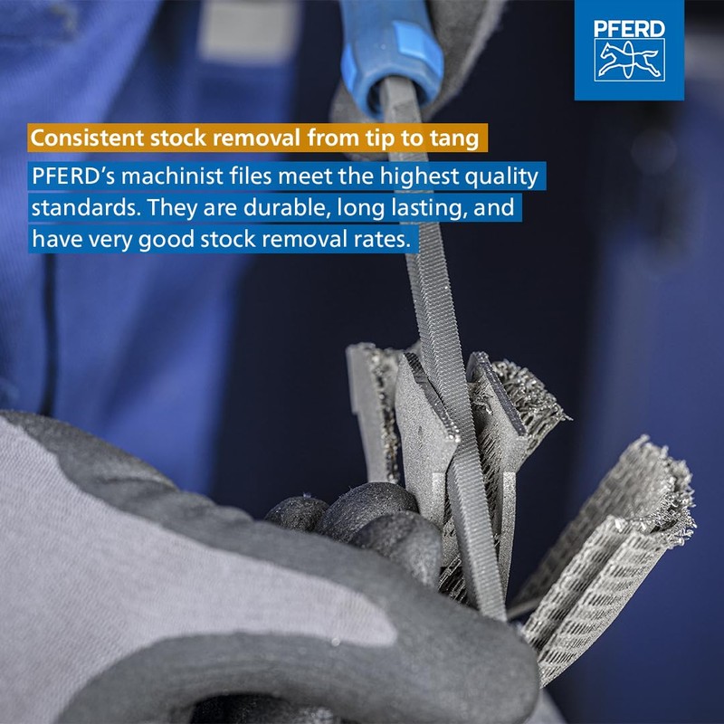 Pferd 542WR250H2 Type Cut 2 Machinist's File Set, Multi-Colour, 250