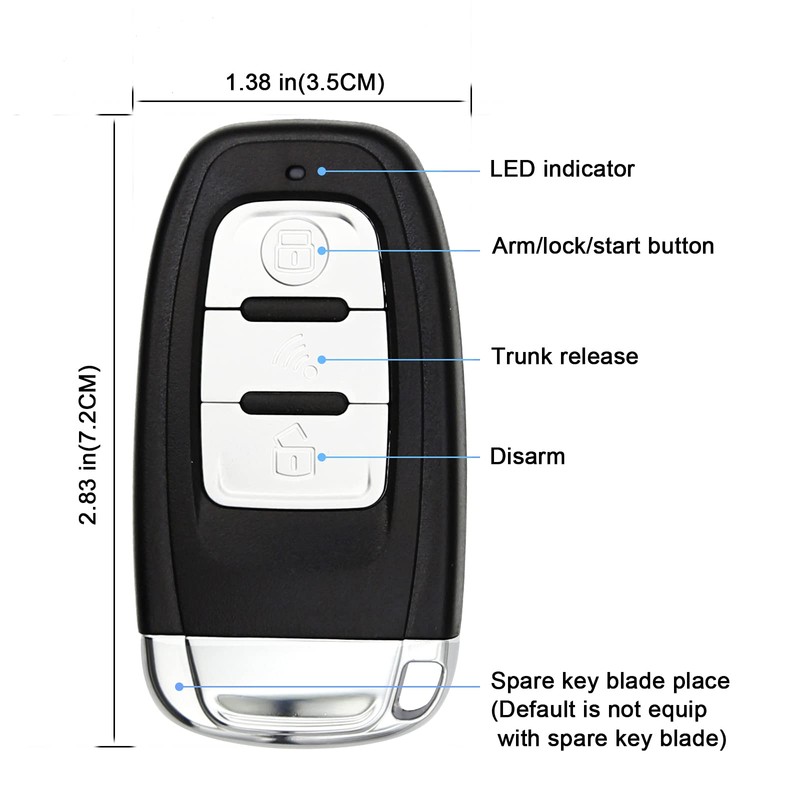 3T6B Passive Keyless Entry Car Alarm System PKE Engine Starter