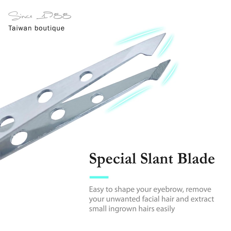 SUNDEN Stainless Steel Slanted Eyebrow Tweezer
