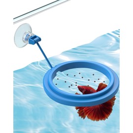 Pawfly Fish Feeding Ring for Aquarium Feeding Ring with Suction Cup Small Round Fish Feeding Ring Circle Floating Feeder for Betta Goldfish Guppy Turtle