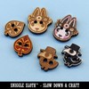 Cute Sitting Chicken Wood Buttons for Sewing Knitting Crochet DIY