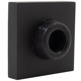 Stone Harbor Hardware Contemporary Square Wall Door Stop, 2-1/4 Inches, Matte Black