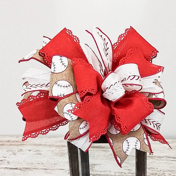 Lantern Wreath Bow - Burlap Wreath Embellishment for Making Your
