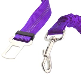 Yiaizhuo 2 Dog Car Harness Seatbelt Seat Belt Leash Travel Accessories Bungee Anti Shock Pet Cat Adjustable Lead Clip Safety Seats Belts Purple