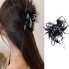 Butterfly Hair Clips Butterfly Hair Claw Clips French Black Feather