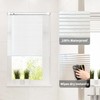 No Drill L-Shaped Vinyl Cordless Mini Blinds,White,23.5" Wx 36" H