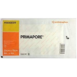 Adhesive Dressing Primapore 4 X 8 Inch Polyester Rectangle Tan Sterile - 1xEA